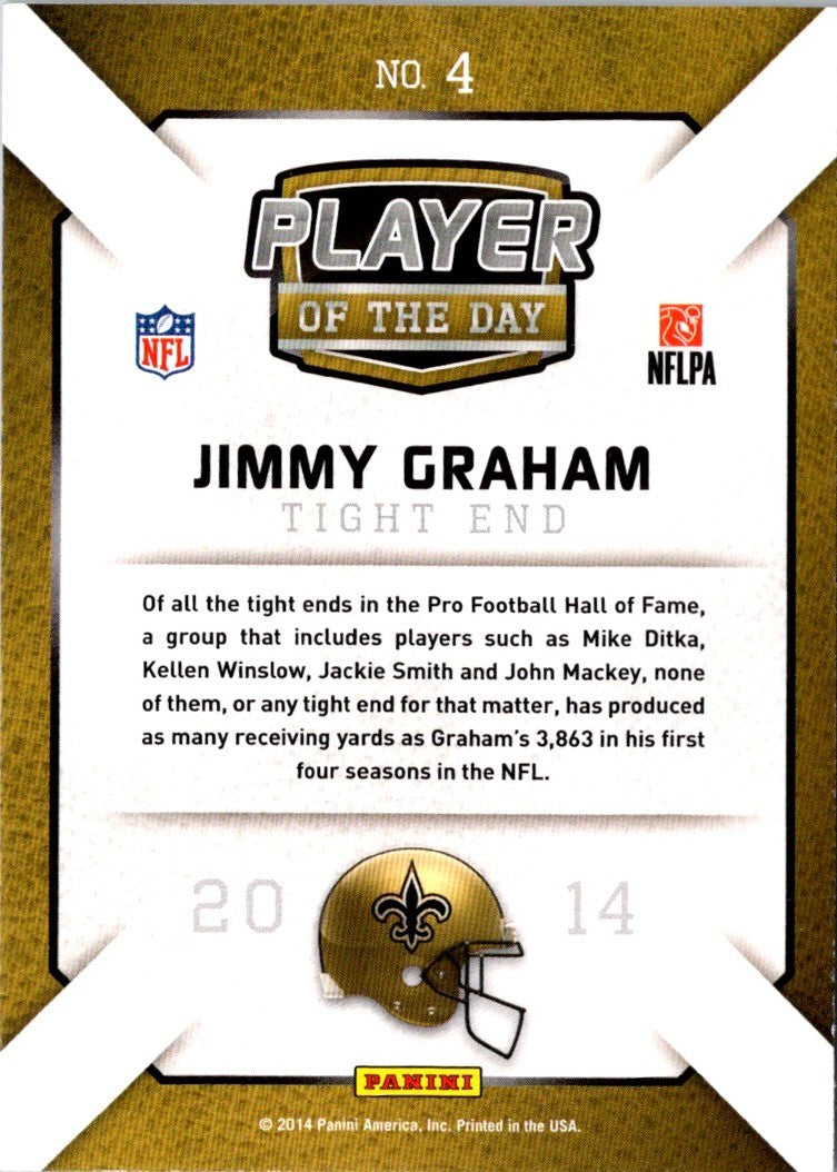 2014 Panini Player Of The Day Jimmy Graham