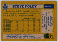 1982 Topps Steve Foley #78