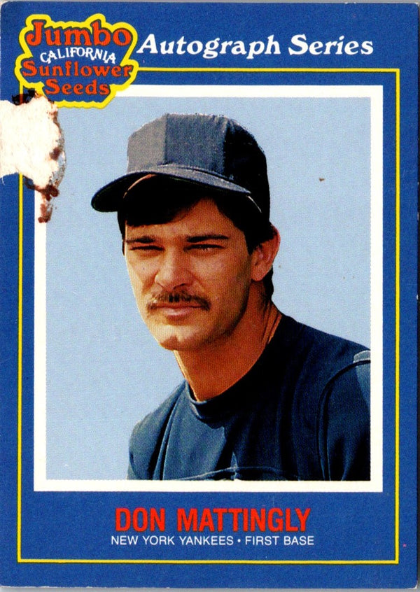 1990 Jumbo California Sunflower Seeds Don Mattingly #8
