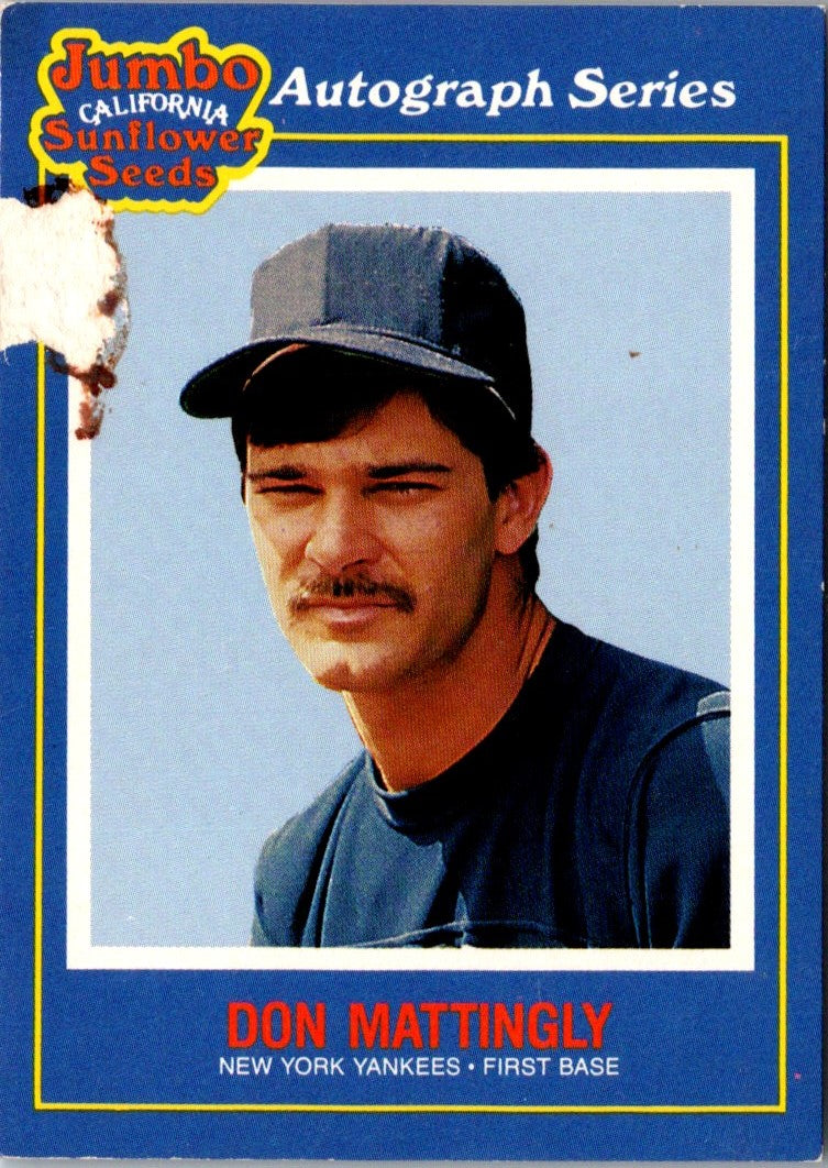 1990 Jumbo California Sunflower Seeds Don Mattingly