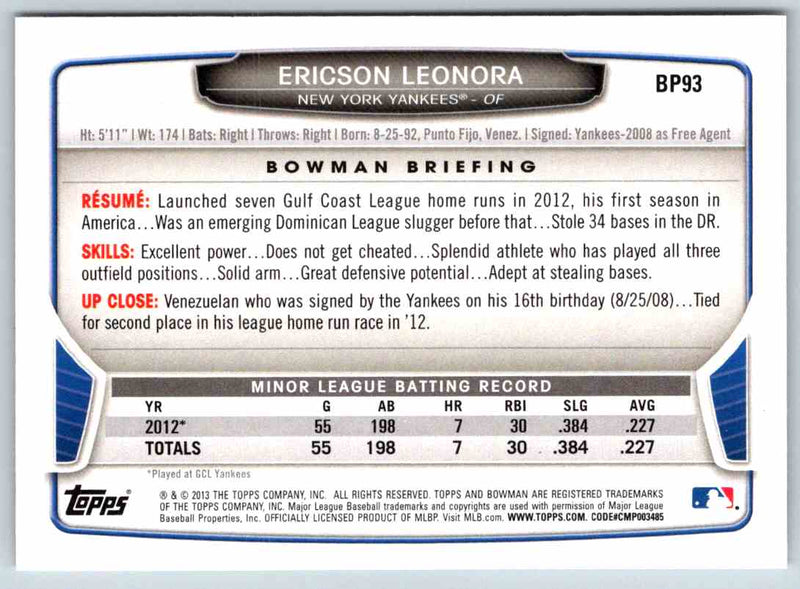 2013 Bowman Ericson Leonora