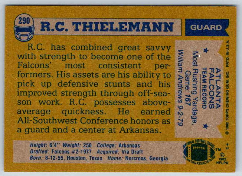 1982 Topps R.C. Thielemann