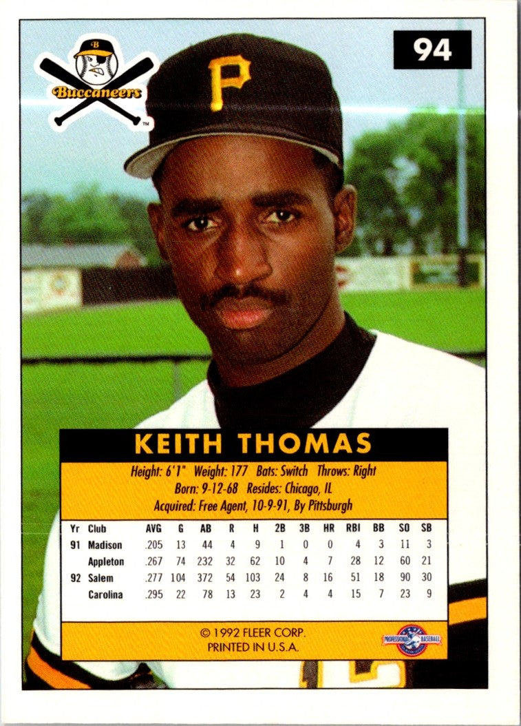 1992 Fleer Excel Keith Thomas