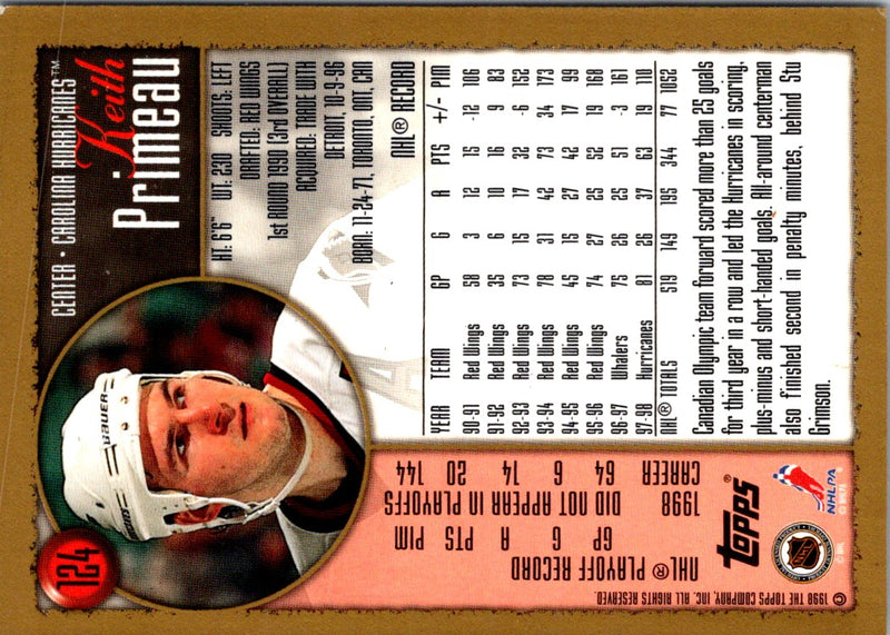 1998 Topps Keith Primeau