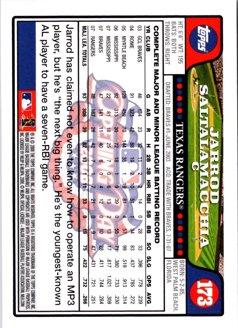 2008 Topps Opening Day Jarrod Saltalamacchia