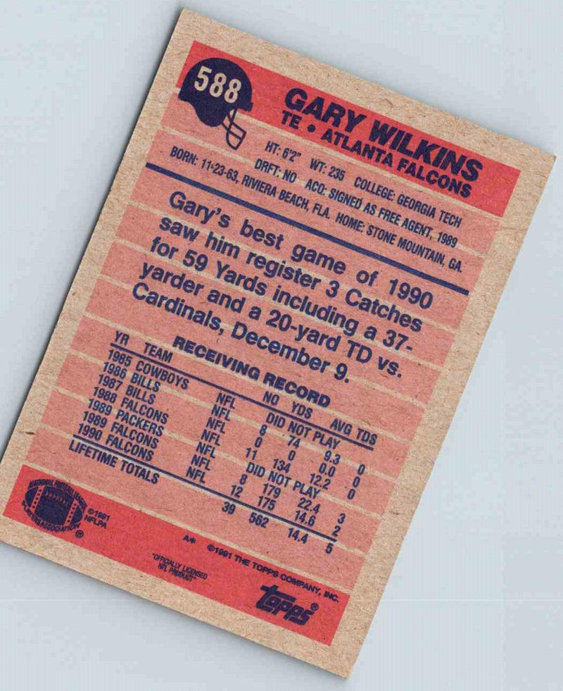 1991 Topps Football Gary Wilkins