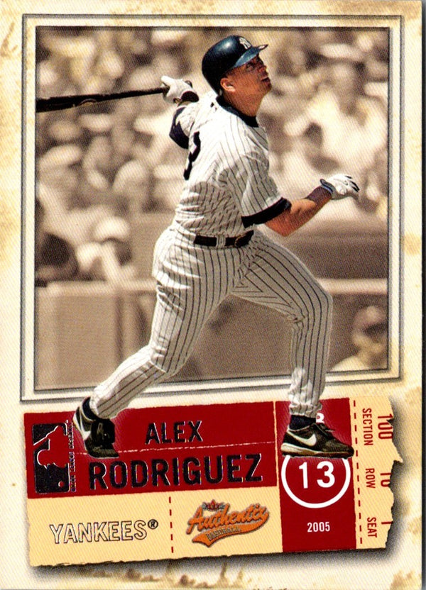 2005 Fleer Authentix Alex Rodriguez #48