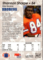 1992 Pro Set Shannon Sharpe #487