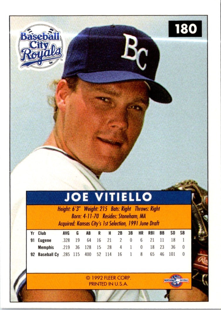 1992 Fleer Excel Joe Vitiello