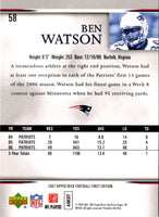 2007 Upper Deck First Edition Ben Watson #58