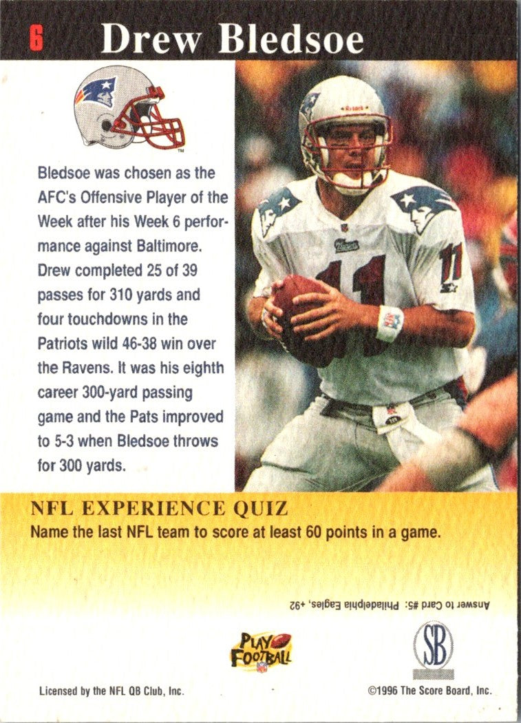 1997 Score Board NFL Experience Drew Bledsoe