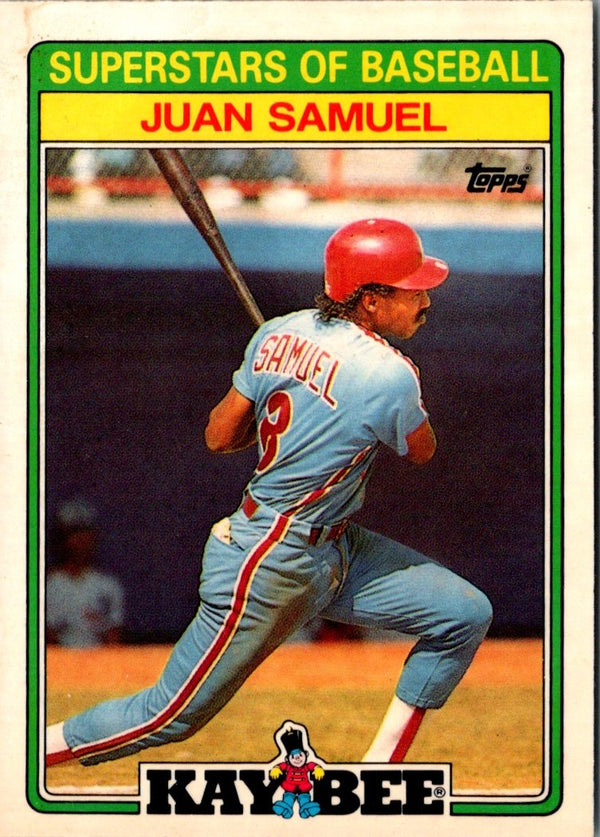 1988 Topps Kay-Bee Superstars of Baseball Juan Samuel #26