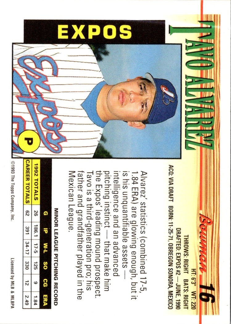 1993 Bowman Tavo Alvarez