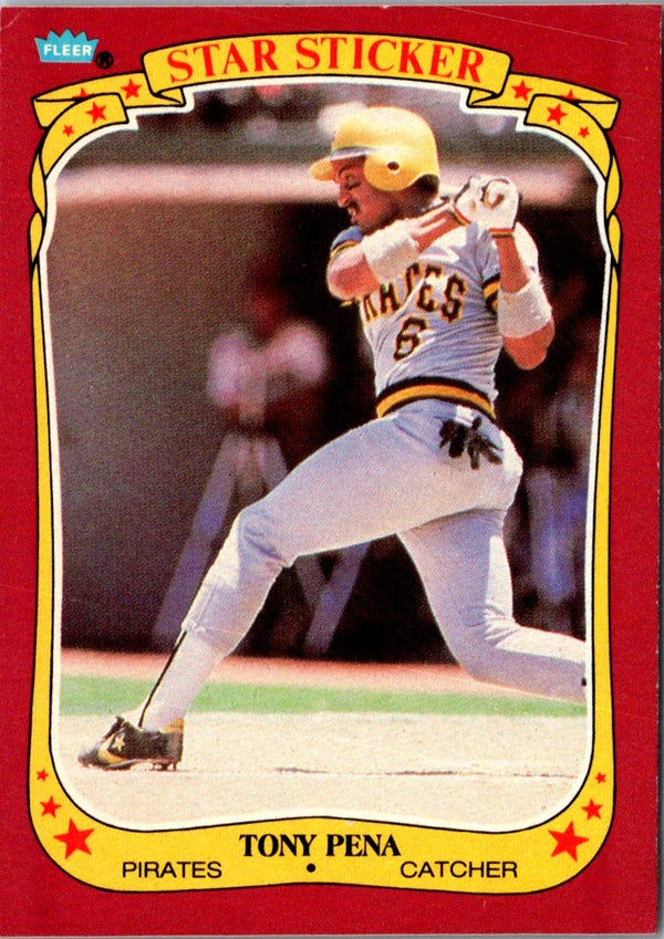 1986 Fleer Star Stickers Tony Pena #87