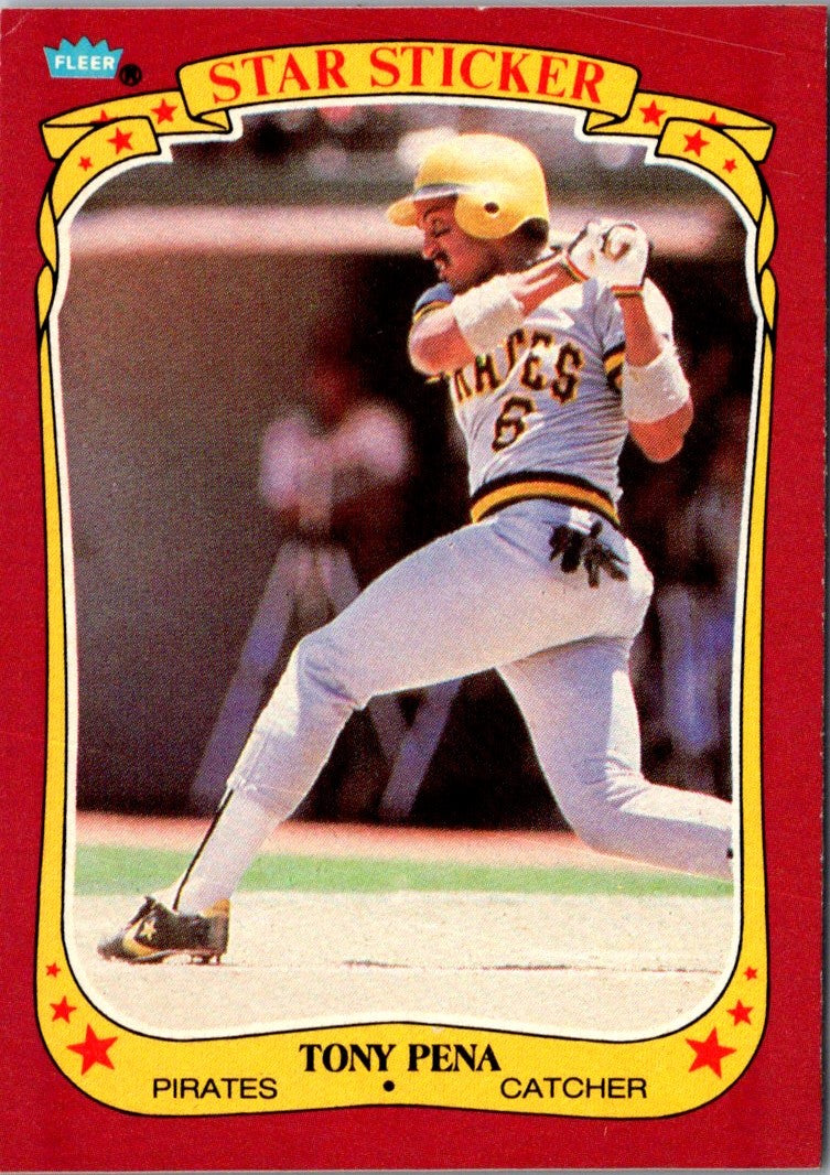 1986 Fleer Star Stickers Tony Pena