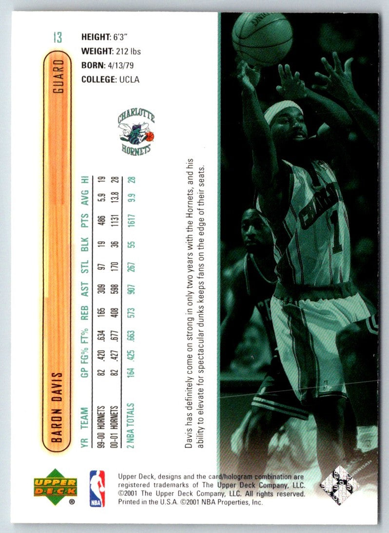 2001 Upper Deck Baron Davis