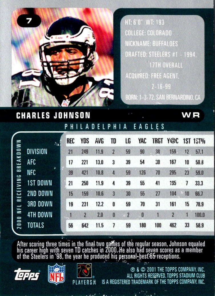 2001 Stadium Club Charles Johnson