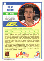 1990 Score Canadian Brent Ashton #31B