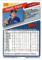 1993 Topps Inaugural Marlins Randy Knorr #534