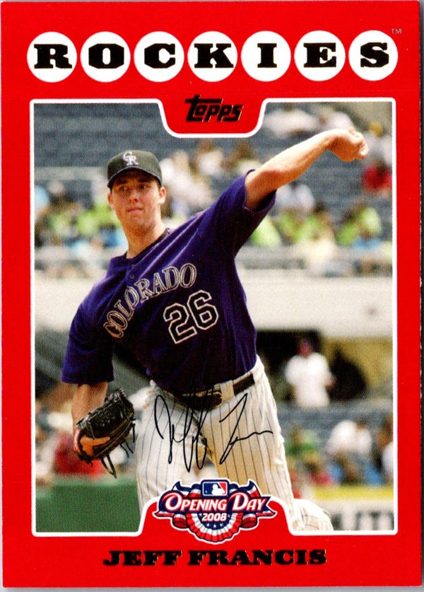 2008 Topps Opening Day Jeff Francis #162