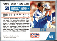1991 Pro Set Wayne Fontes #153