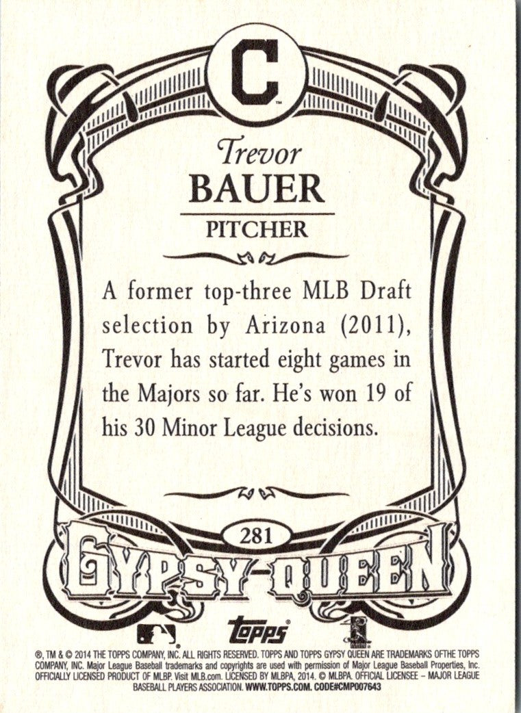 2014 Topps Gypsy Queen Trevor Bauer