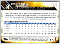 2016 Topps Derek Norris #677