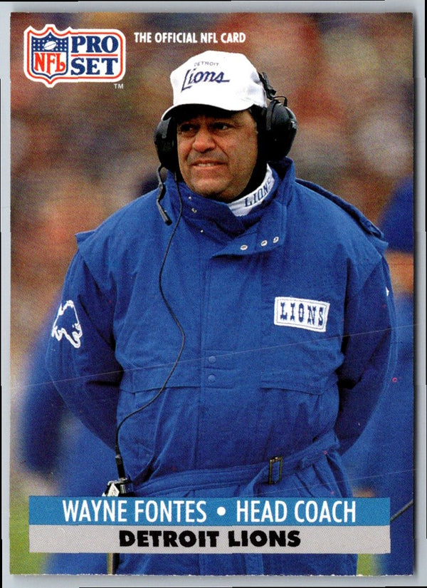 1991 Pro Set Wayne Fontes #153
