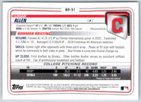 2020 Bowman Draft Logan Allen #BD-51
