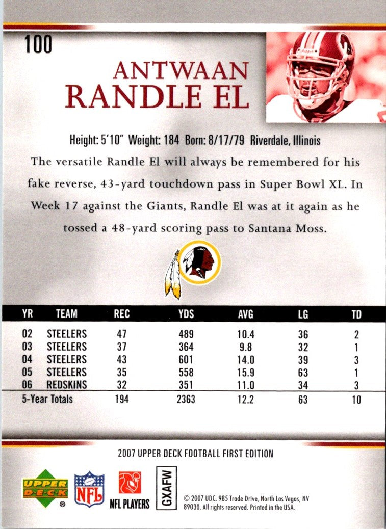 2007 Upper Deck First Edition Antwaan Randle El