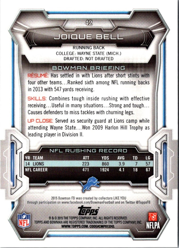 2015 Bowman Joique Bell