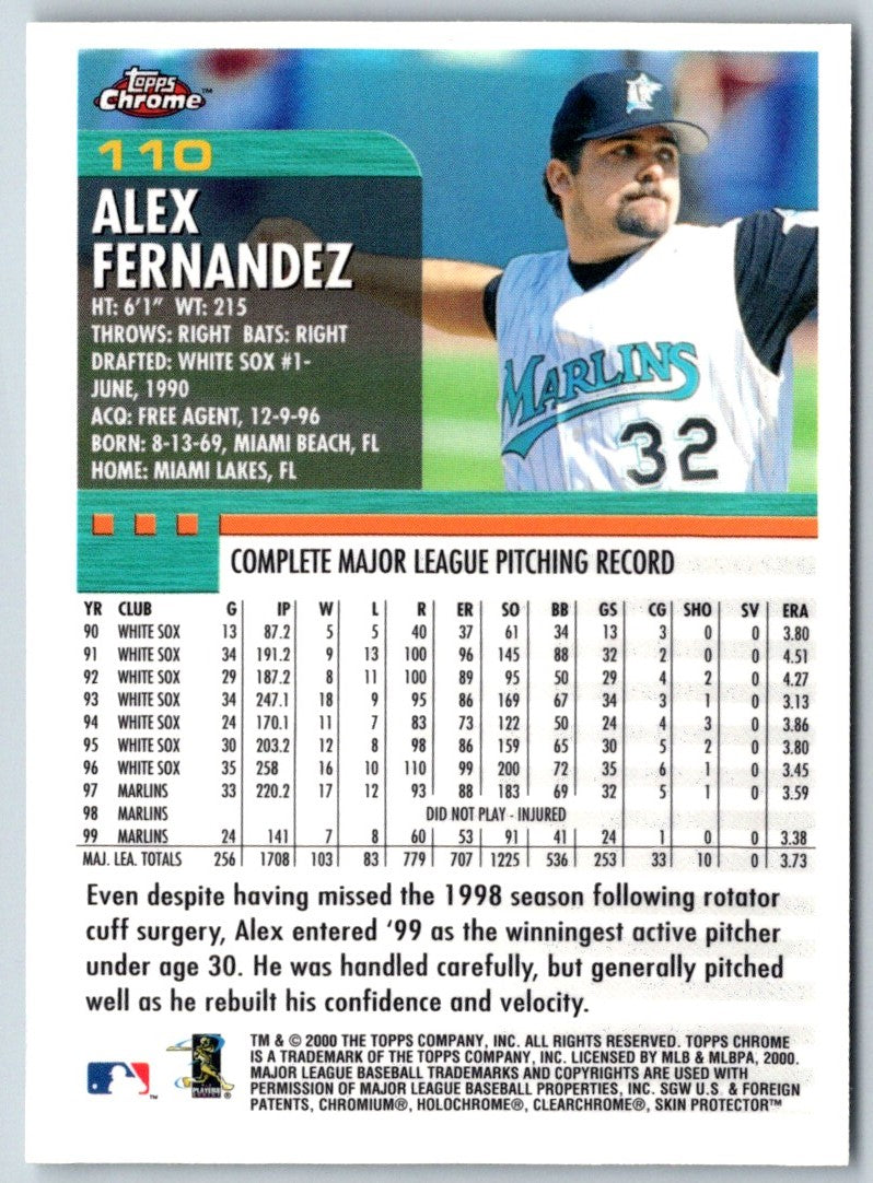 2000 Topps Alex Fernandez