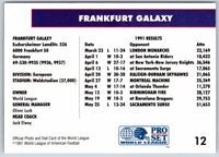 1991 Proset World League Frankfurt Galaxy #12