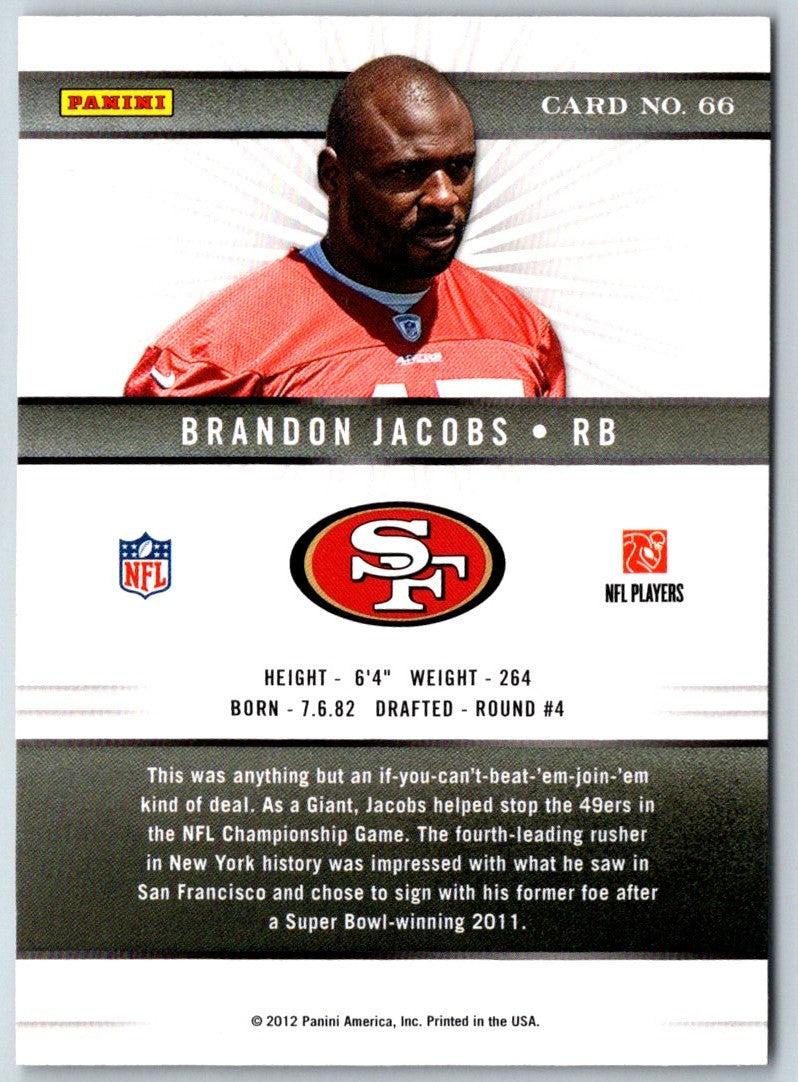 2012 Panini Elite Brandon Jacobs