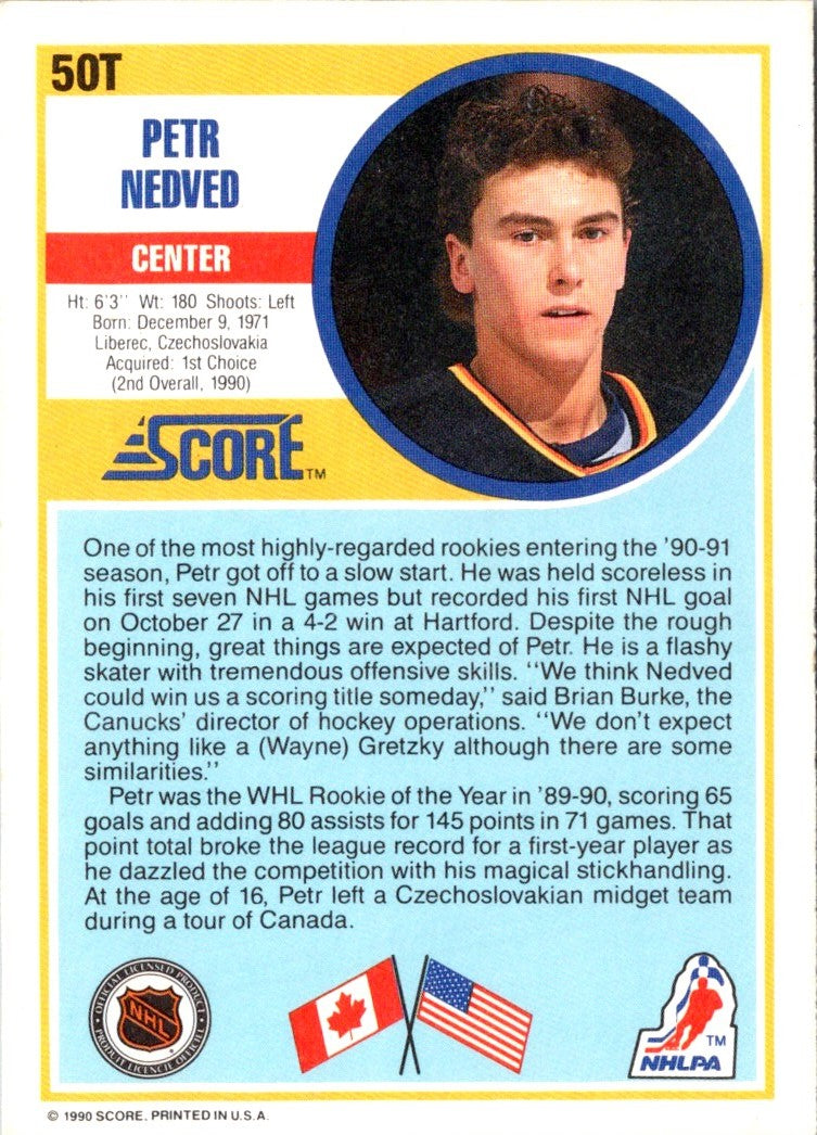 1990 Score Traded Petr Nedved