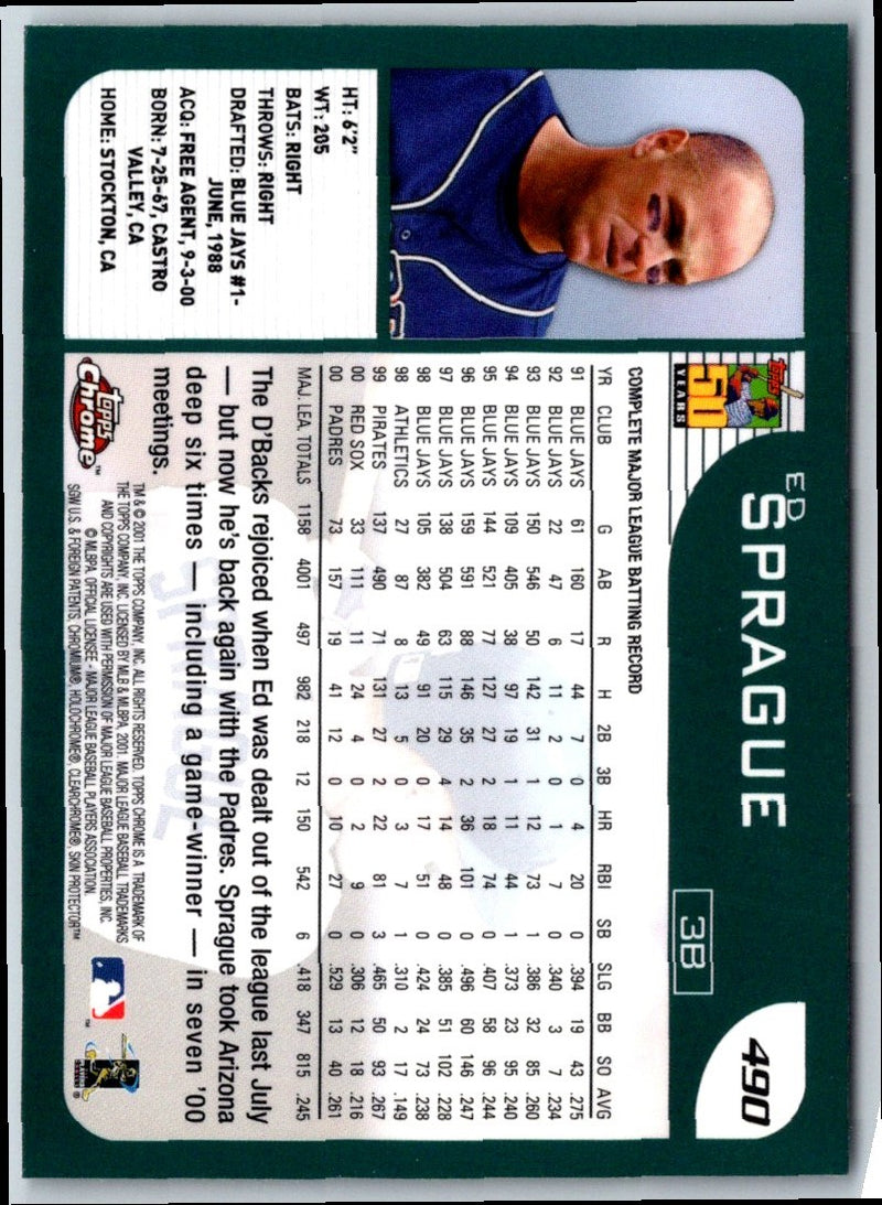 2001 Topps Chrome Ed Sprague