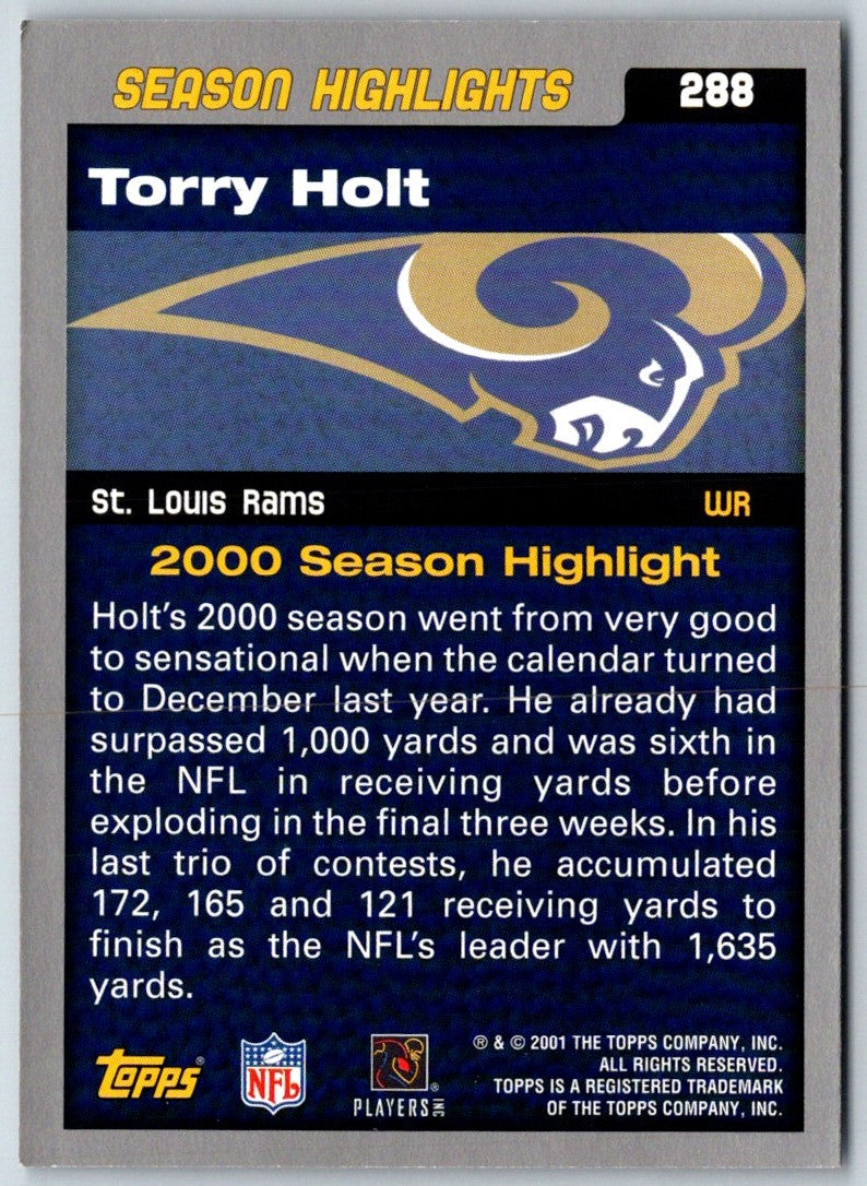 2001 Topps Torry Holt