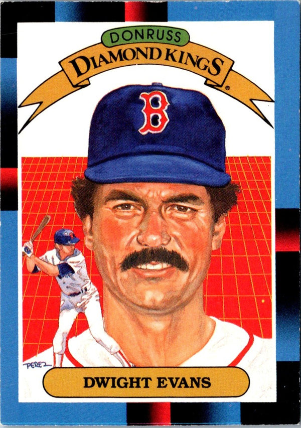 1988 Donruss Diamond Kings Dwight Evans #16