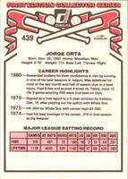 1981 Donruss Jorge Orta #439