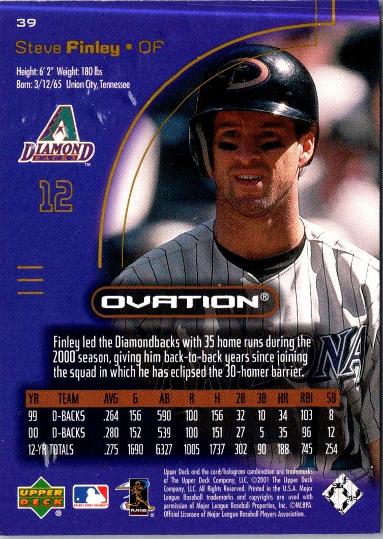 2001 Upper Deck Ovation Steve Finley