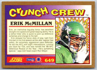 1991 Score Erik McMillan #649