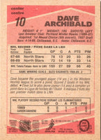 1989 O-Pee-Chee Dave Archibald #10