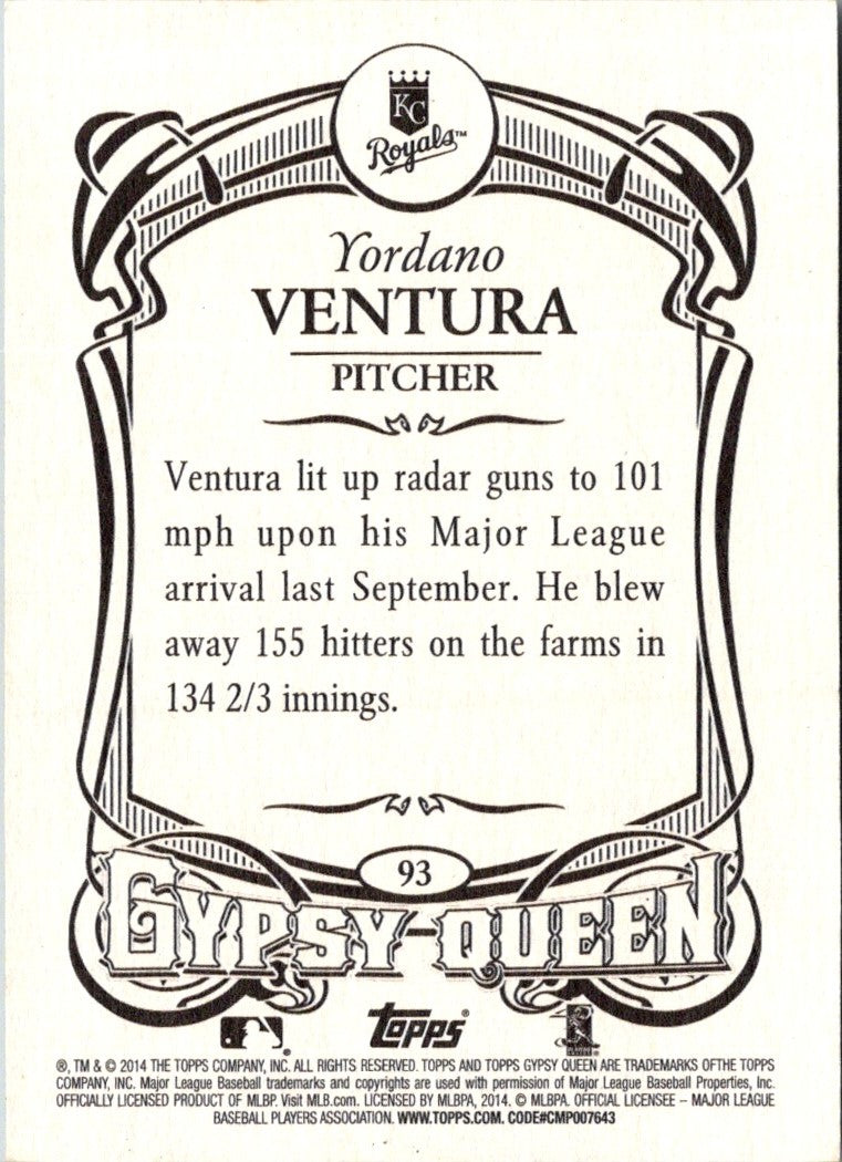 2014 Topps Gypsy Queen Yordano Ventura