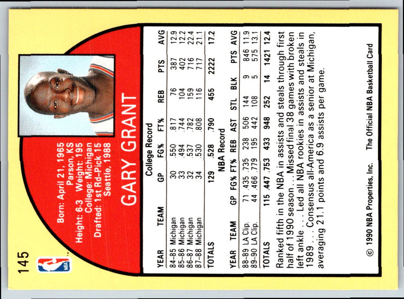 1990 Hoops Gary Grant