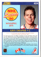 1990 Score Kris Draper #404 Rookie