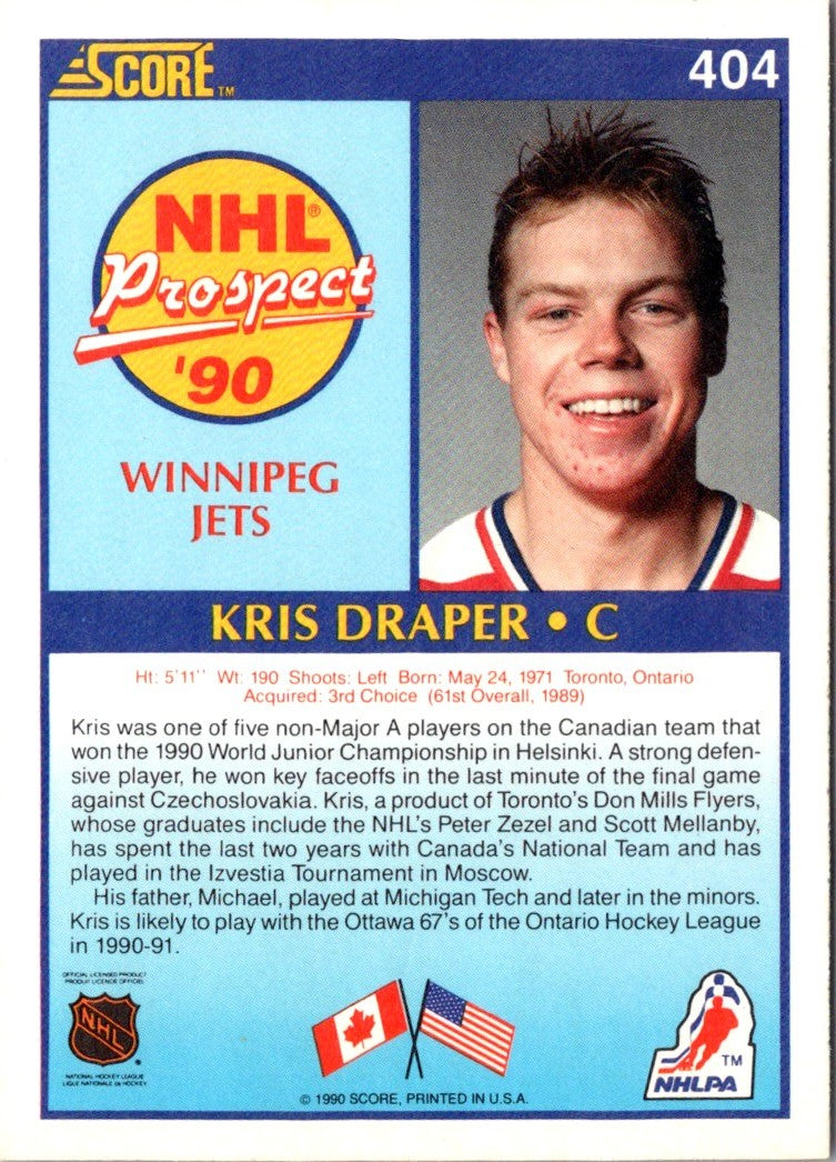 1990 Score Kris Draper