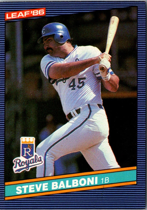 1986 Donruss Steve Balboni #222