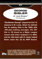 2011 Topps Lineage George Sisler #27