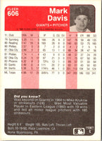 1985 Fleer Mark Davis #606
