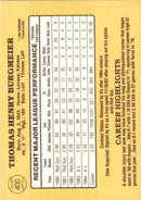 1985 Donruss Tom Burgmeier